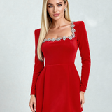 Celeste | Vestido con brillo sutil elegante y sofisticado
