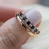 Anillo retro elegante con zirconio