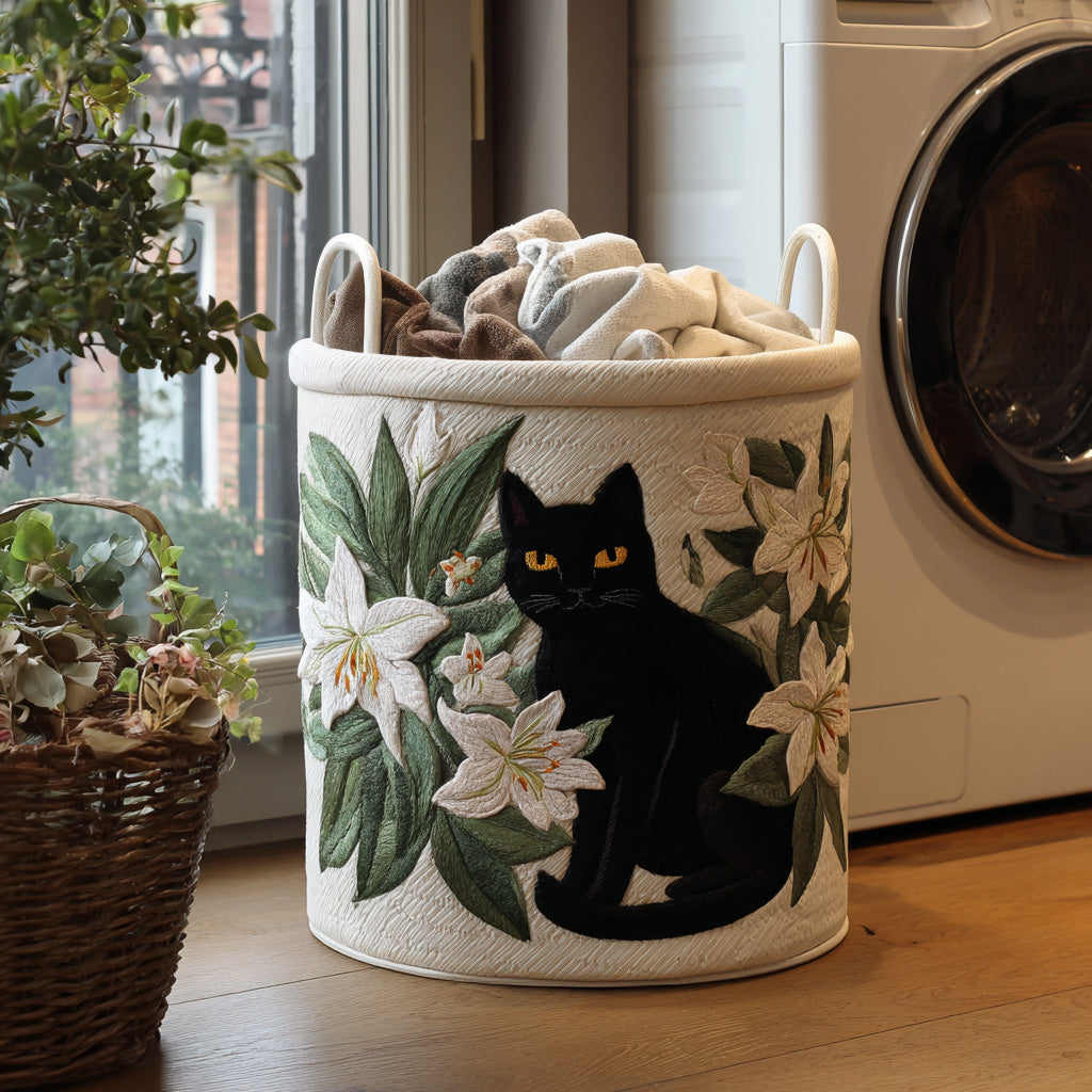 Gato Curioso - Cesta de Almacenaje Acolchada