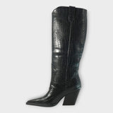 Camila - Botas Con Diseño Croco Y Tacón Elegante Diario