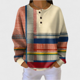 Mille - Sudadera con patrón de rayas coloridas