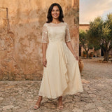 Xiana | Vestido de Gasa con Corpiño de Encaje
