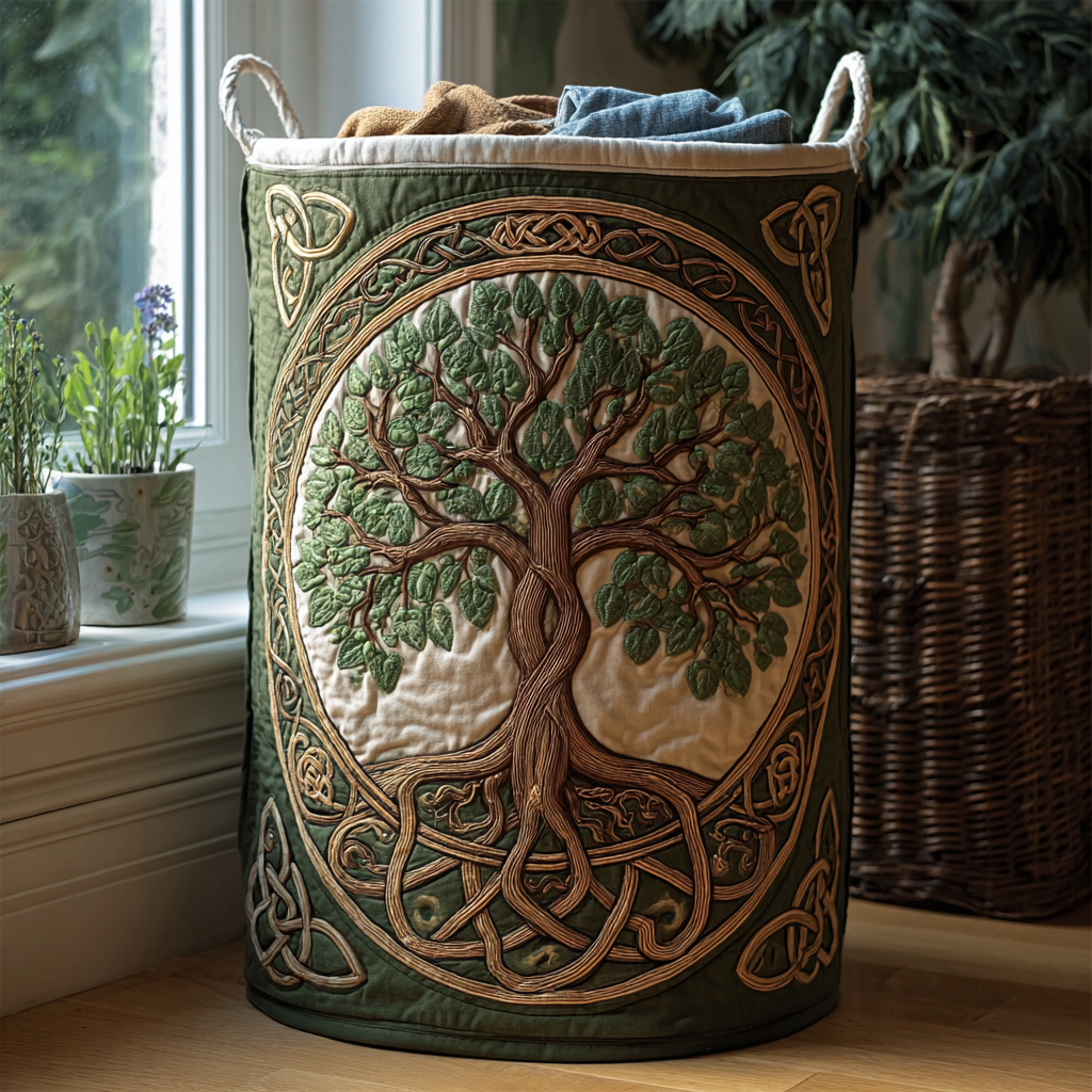 Árbol de la Vida - Cesta de Almacenaje Acolchada