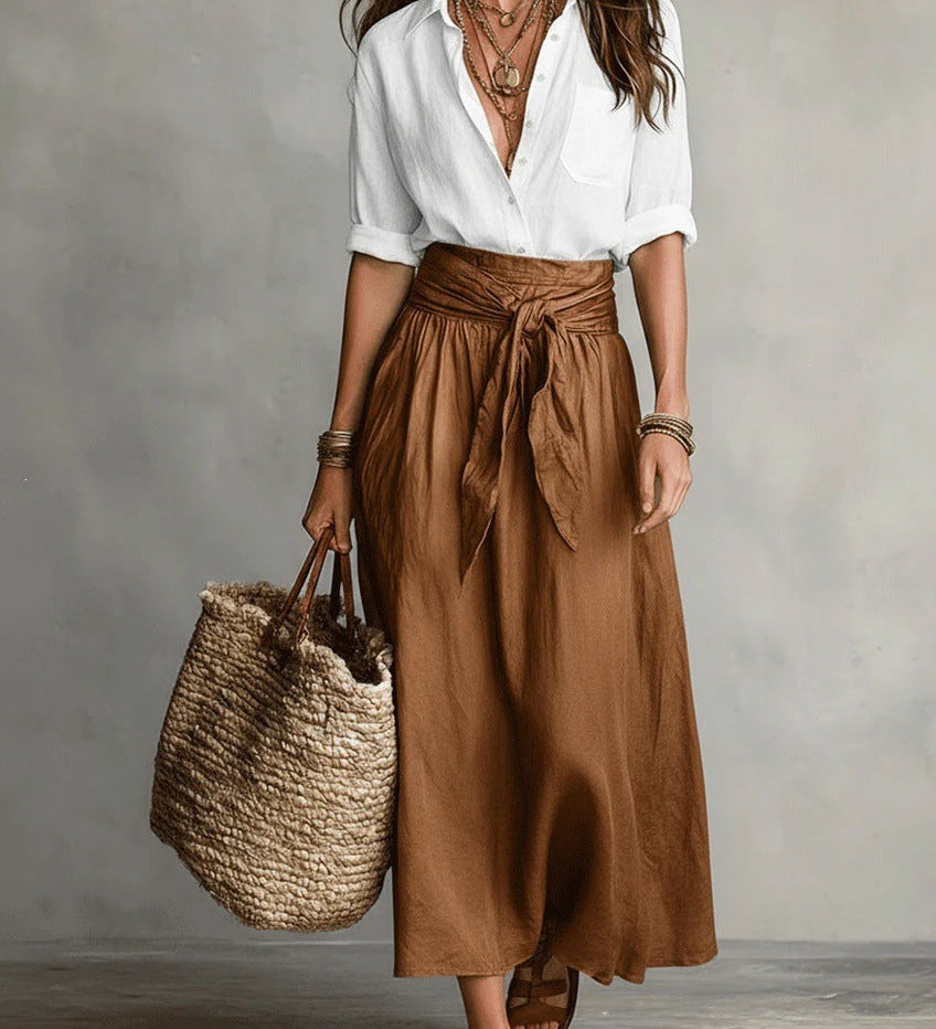 Telma | Conjunto de Blusa y Falda Midi