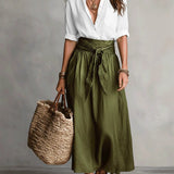 Telma | Conjunto de Blusa y Falda Midi