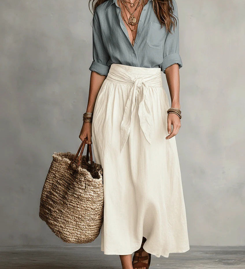 Telma | Conjunto de Blusa y Falda Midi