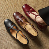 Elora Tacones Altos de Cuero Auténtico