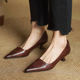 Anok Tacones Altos de Cuero Auténtico