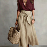 Telma | Conjunto de Blusa y Falda Midi