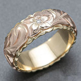 Anillo Retro con Flor Rosa