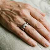 Anillo Retro en Oro y Plata con Circonio