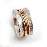Anillo retro "Hilo de Oro" en color plateado