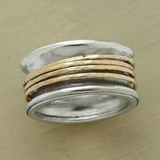 Anillo retro "Hilo de Oro" en color plateado