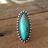 Anillo retro con piedra turquesa