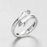 Anillo Ajustable Tipo Abrazo en Plata