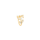 Anillo Ajustable con Ópalo Blanco en Oro
