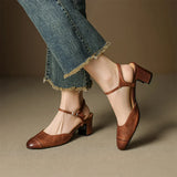 Tacones de Cuero Auténtico Valery