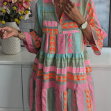 Juliane – Vestido Boho de Swing con Detalles de Volantes