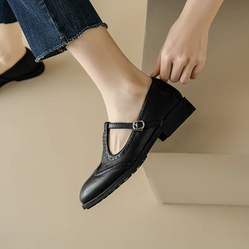 Johanna – Zapatos elegantes de tira en T para mujer