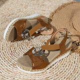 Sandalias Confortables Ergonómicas con Tacón Cuña