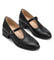 Susana: zapatos tira en t brogue, color negro, vista del par