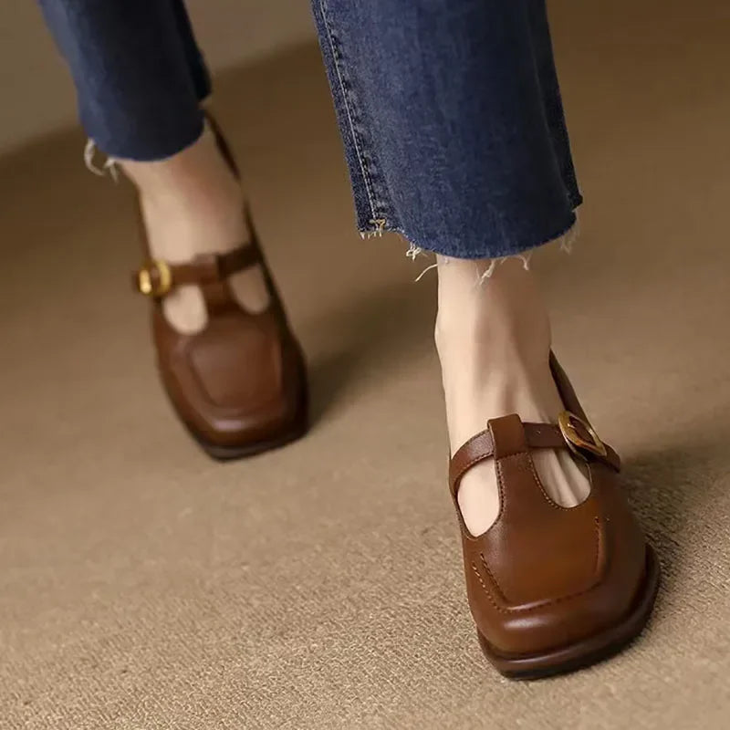 Emilia – Zapatos de tira en T estilo vintage
