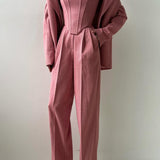 Dolce™ - Conjunto de tres piezas con blazer de doble botonadura