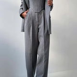 Dolce™ - Conjunto de tres piezas con blazer de doble botonadura