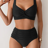 Carmen - Conjunto de bikini de verano de talle alto