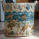 Tortuga Oceánica - Cesta de Almacenaje Acolchada