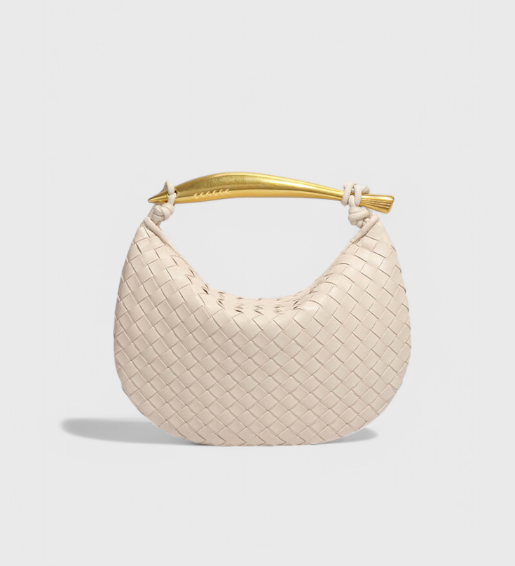 Paola - Bolso Woven con Asa Dorada