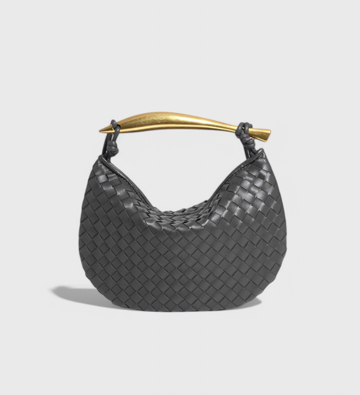 Paola - Bolso Woven con Asa Dorada