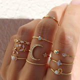 Conjunto de 10 Anillos Auxiliares Recubiertos de Plata y Oro