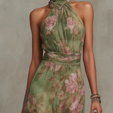 Vestido de Pétalos Verdes