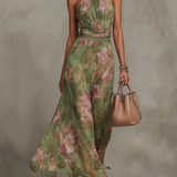 Sabela | Vestido Largo Halter Floral