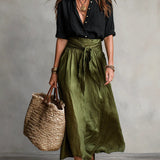 Telma | Conjunto de Blusa y Falda Midi