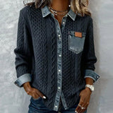 Fátima – Top con Detalles de Denim
