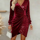 Emilia | Vestido Midi Navideño con Escote en V