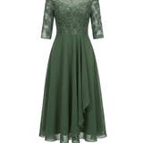 Vestido de Encaje Otoñal