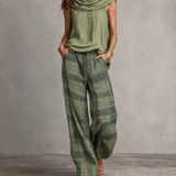 Zuriñe | Conjunto de Top y Pantalón de Cuadros