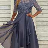 Vestido de Encaje Otoñal