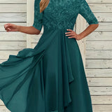 Vestido de Encaje Otoñal