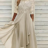 Vestido de Encaje Otoñal