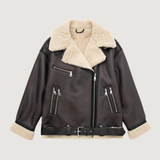 Aviara™ | Chaqueta Biker | Abrigo de Invierno Cálido y Lujoso