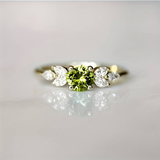 Anillo Vintage con Zirconia Verde
