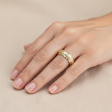 Anillo de Oro Vintage con Flor
