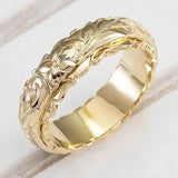 Anillo de Oro Vintage con Flor