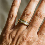 Anillo vintage en oro con zirconia
