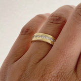 Anillo vintage en oro con zirconia