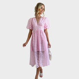 Julia – Vestido de Encaje con Mangas Acampanadas